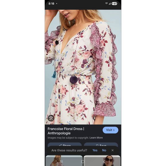 Misa LA Francoise Floral Ruffle Fairy Dress Sz. L New w Flaw - Picture 4 of 13